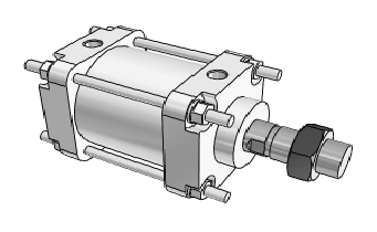 單作用氣缸的工作原理，適用于低沖擊和低沖程應(yīng)用
